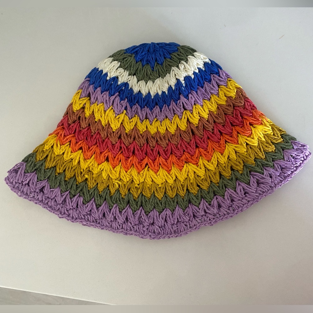 Colorful crochet Sun hat